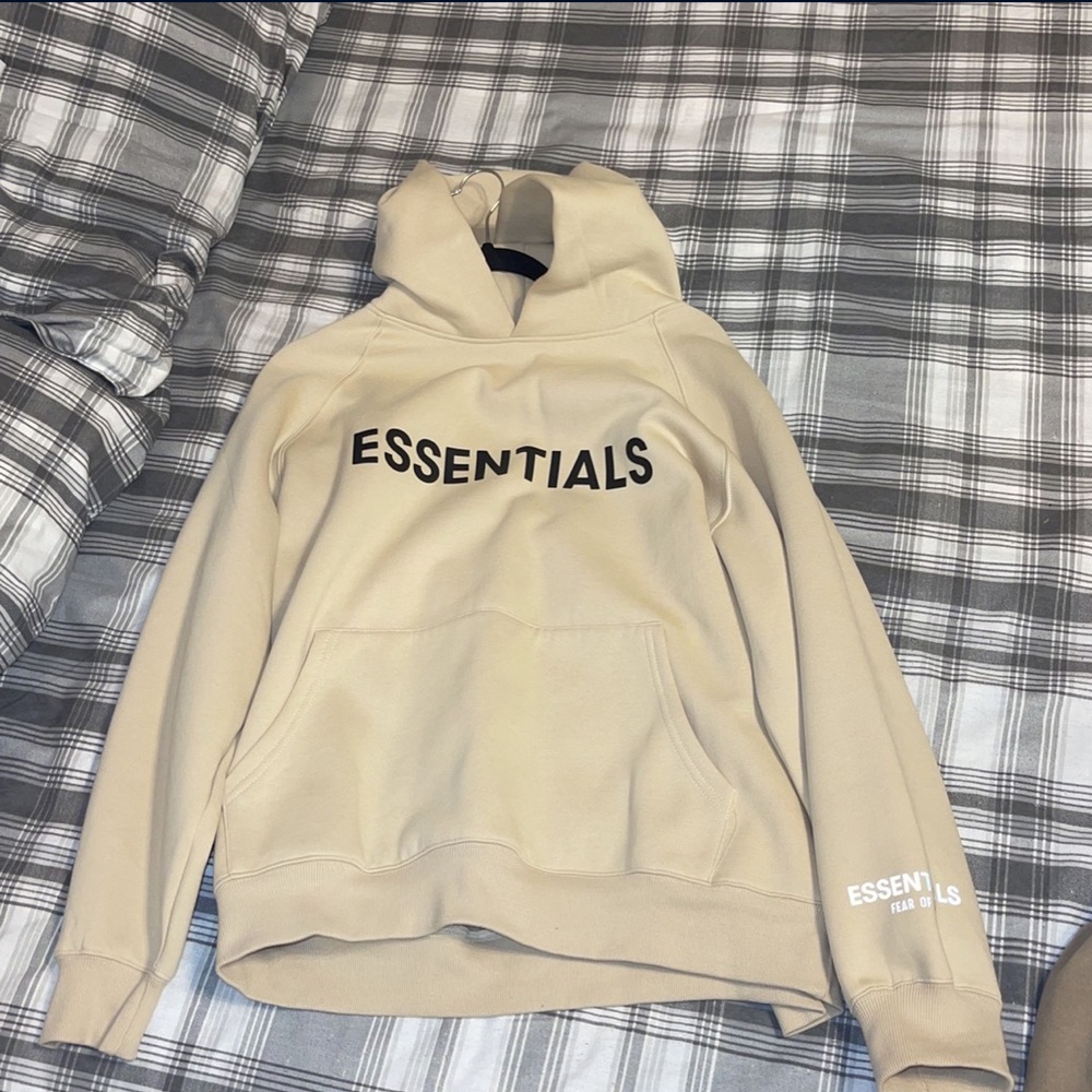 Cream essentials hoodie